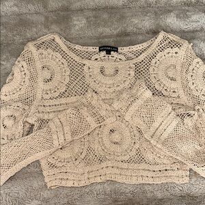 Rehab Lab Size Large Cream Lace Women Top used in good condition